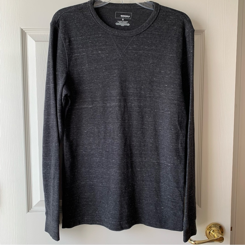 Sonoma dark gray long sleeve thermal shirt size small